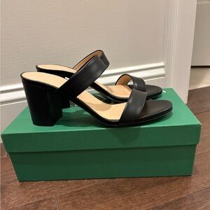 J. Crew Black Heeled Sandals